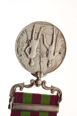 Lot 219 - Victorian India Medal awarded to Private A. Yates of the Argyll and Sutherland Highlanders