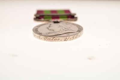 Lot 219 - Victorian India Medal awarded to Private A. Yates of the Argyll and Sutherland Highlanders