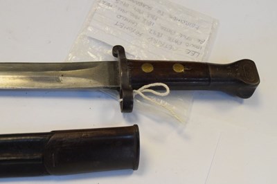 Lot 232 - Lee Metford 1897 First World War rifle bayonet