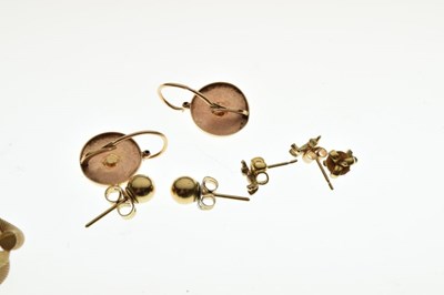 Lot 44 - Group of yellow metal and unmarked ear studs