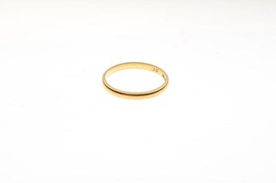 Lot 16 - 22ct gold wedding band, 2.4g approx