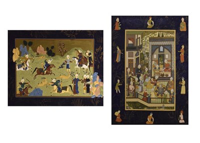 Lot 503 - Pair of 20th Century Indian silk paintings