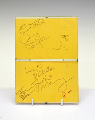 Lot 126 - Queen - Two pages from an autograph book bearing signatures in blue ink