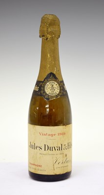 Lot 573 - Half bottle of Duval Leroy - Jules Duval & Fils Vintage Champagne,1919