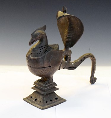 Lot 264 - Indian peacock and cobra incense burner