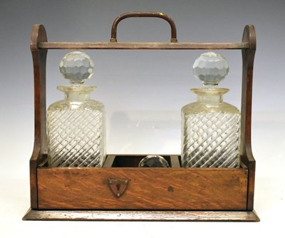 Lot 189 - Tantalus with two (of three) bottles