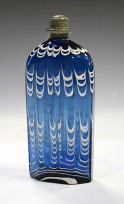 Lot 291 - 19th Century Nailsea type blue glass flask