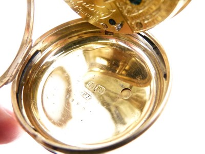 Lot 59 - Christopher Rowlands, London, - 18ct gold open face pocket watch