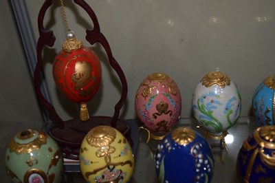 Lot 345 - Collection of twelve House of Faberge collectors eggs, etc