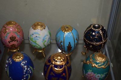 Lot 345 - Collection of twelve House of Faberge collectors eggs, etc