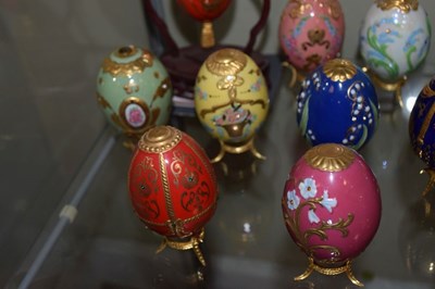 Lot 345 - Collection of twelve House of Faberge collectors eggs, etc