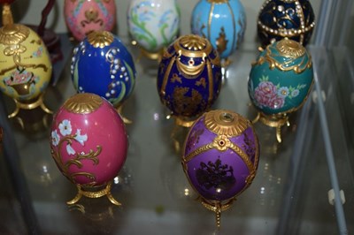 Lot 345 - Collection of twelve House of Faberge collectors eggs, etc