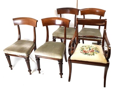 Lot 529 - Set of four chairs and one other