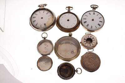 Lot 103 - Quantity of silver cased pocket watches and empty cases