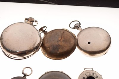 Lot 103 - Quantity of silver cased pocket watches and empty cases