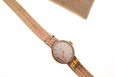 Lot 56 - Lady's 9ct Omega cocktail watch, 9ct gold earrings, etc.