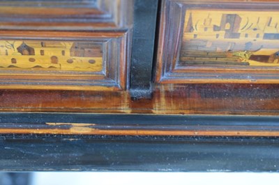 Lot 561 - South German marquetry cabinet on stand