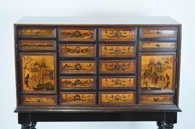 Lot 561 - South German marquetry cabinet on stand