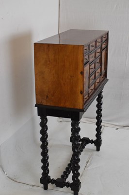 Lot 561 - South German marquetry cabinet on stand