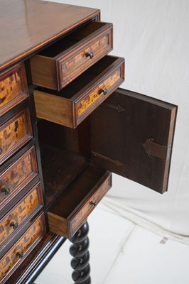 Lot 561 - South German marquetry cabinet on stand