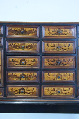Lot 561 - South German marquetry cabinet on stand