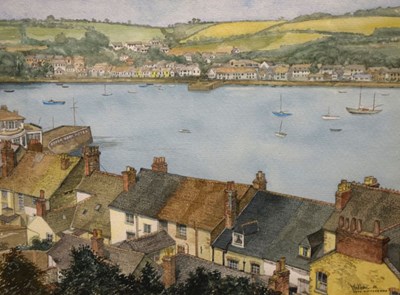 Lot 527 - John Whitney - Watercolour - View of Falmouth