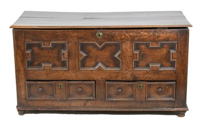 Lot 502 - 18th Century oak mule chest