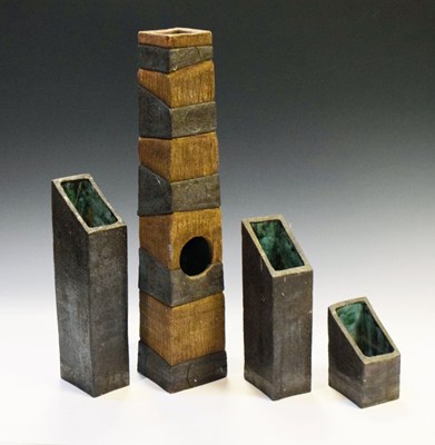 Lot 332 - Clive Brooker studio pottery - Four stoneware sculptures