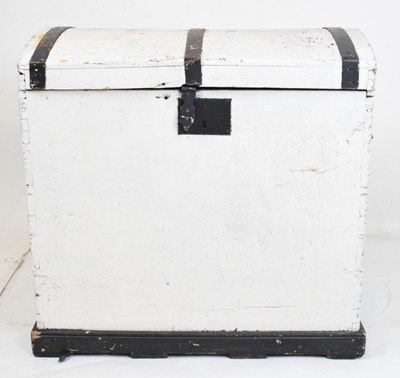 Lot 555 - White painted dome chest