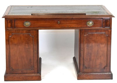 Lot 504 - Victorian mahogany twin pedestal desk