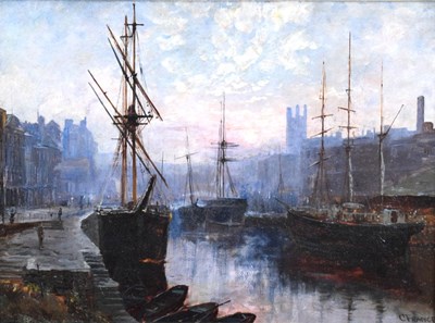 Lot 387 - Charles France (Exh. 1887-1892) - Oil on board - St Mary's Quay, Bristol