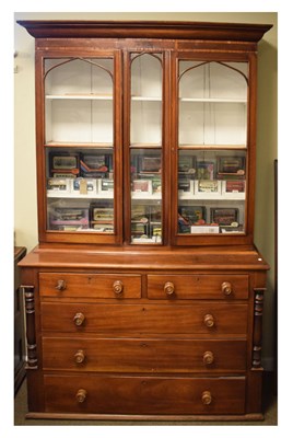 Lot 488 - Victorian mahogany bookcase on chest