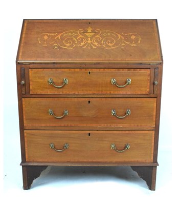 Lot 530 - Edwardian inlaid mahogany bureau