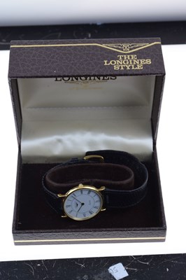Lot 98 - Gentleman's Longines Quartz gold-plated wristwatch