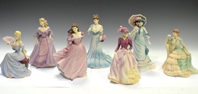 Lot 316 - Seven Coalport 'Age of Elegance'  figures