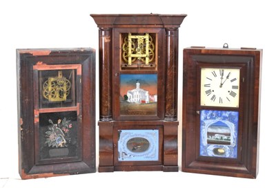 Lot 425 - Three American wall clocks