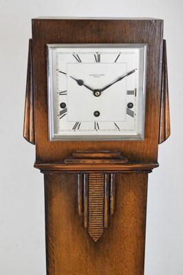 Lot 402 - Art-Deco grandmother clock the dial marked Garrard / Pleasance & Harper, Bristol