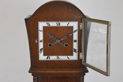 Lot 399 - Oak cased 'Enfield' grandmother clock