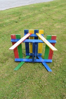 Lot 658 - Childs picnic table with sun parasol