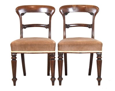 Lot 633 - Pair of Victorian bar back chairs