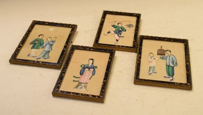 Lot 606 - Four 19th Century Chinese watercolours on pith paper