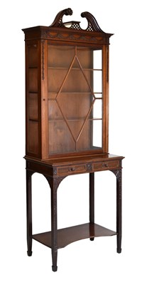 Lot 609 - Edwards & Roberts - Edwardian mahogany Chippendale Revival display cabinet on stand