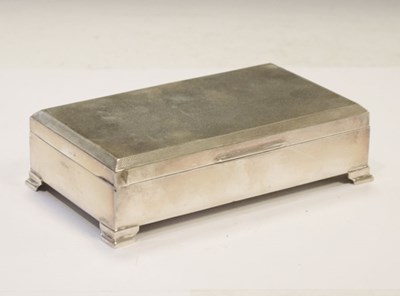 Lot 138 - 1960s silver table-top box with hinged lid