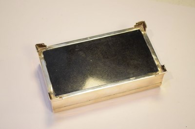 Lot 138 - 1960s silver table-top box with hinged lid