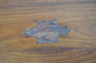 Lot 491 - Victorian brass bound walnut lap desk
