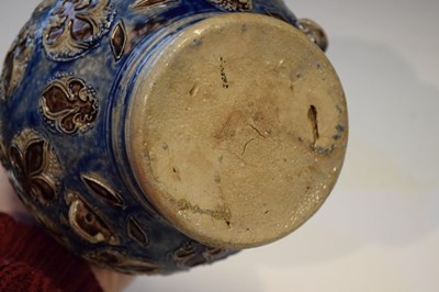 Lot 343 - 19th Century German Rhenish Westerwald salt glazed stoneware bottle