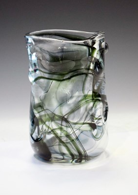 Lot 344 - Smoked glass knobbly vase