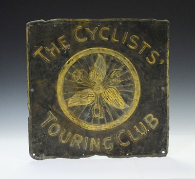 Lot 194 - Advertising - Cyclist`s Touring Club embossed sign
