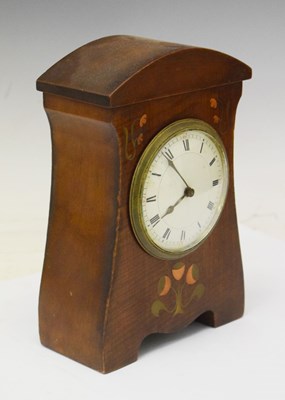 Lot 364 - Art Nouveau mahogany cased mantel clock