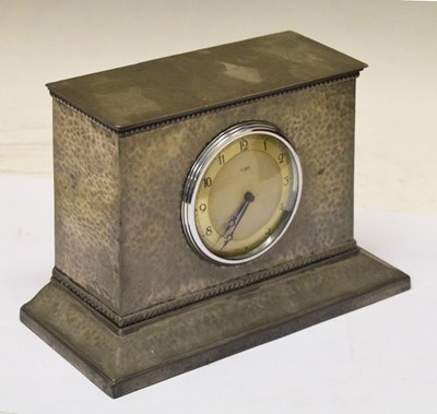 Lot 358 - Liberty & Co. Pewter mantel clock